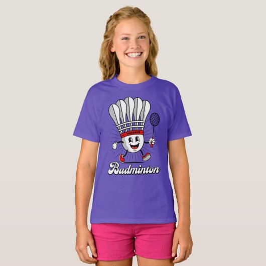 Badminton Mascot Classic T-shirt (Voorkant volledig)
