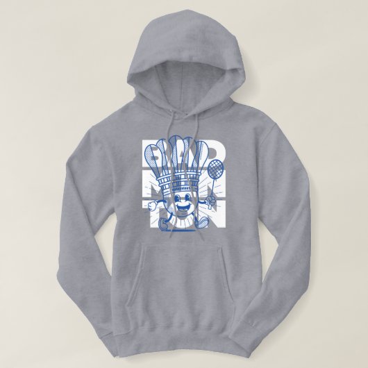 Badminton Mascotte OVERPRINT Hoodie (Design voorkant)