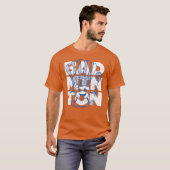 Badminton mascotte OVERPRINT T-shirt (Voorkant volledig)