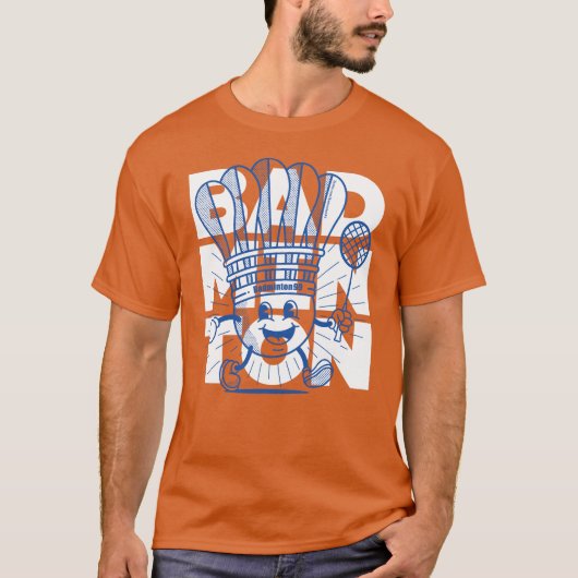 Badminton mascotte OVERPRINT T-shirt (Voorkant)