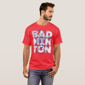 Badminton mascotte OVERPRINT T-shirt (Voorkant volledig)