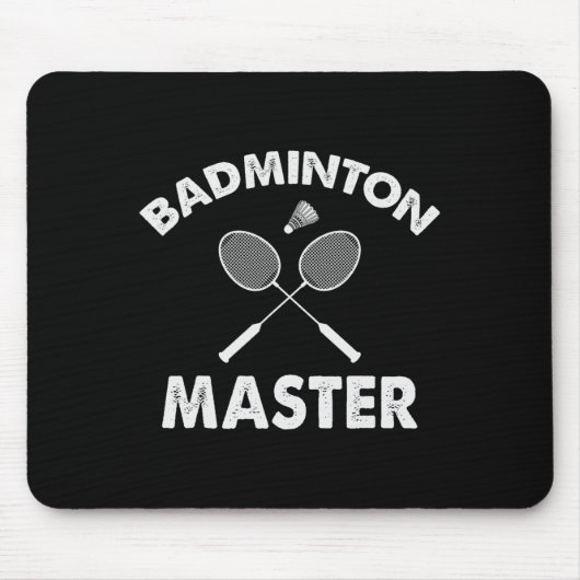 Badminton Master Funny Badminton Player Shuttle RA Muismat (Voorkant)
