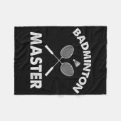 Badminton Master Grappige Badmintonspeler Shuttle Fleece Deken (Voorkant (Horizontaal))