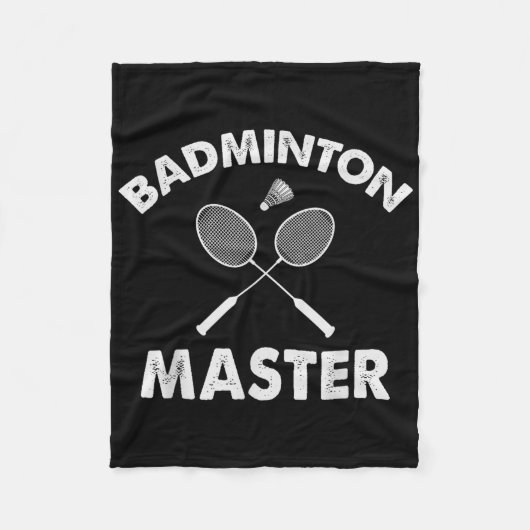 Badminton Master Grappige Badmintonspeler Shuttle Fleece Deken (Voorkant)