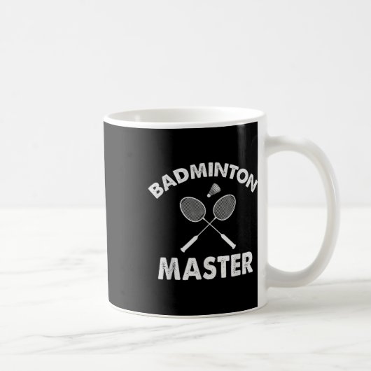 Badminton Master Grappige Badmintonspeler Shuttle Koffiemok (Rechts)