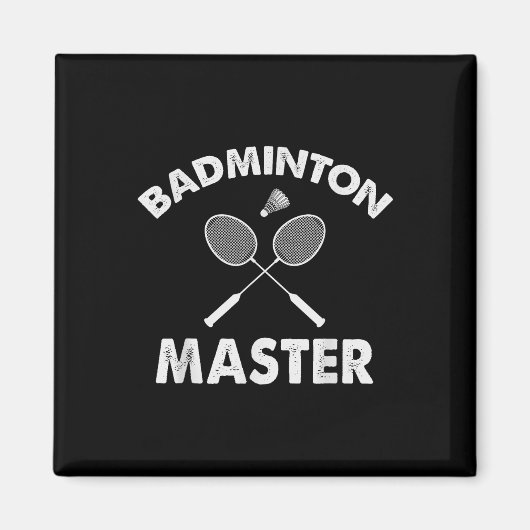 Badminton Master Grappige Badmintonspeler Shuttle Magneet (Voorkant)