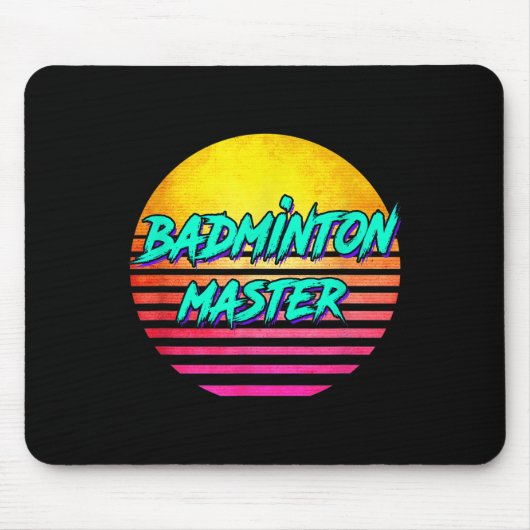 Badminton Master Retro jaren 80 Muismat (Voorkant)