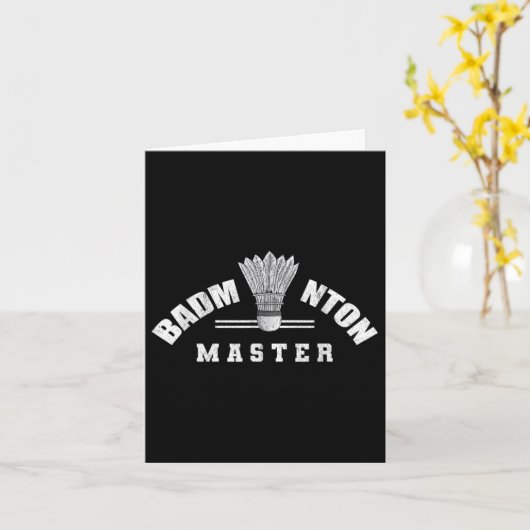 Badminton Master Shuttle Birdie Badminton  Kaart (Gele Bloem)