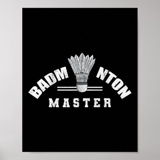 Badminton Master Shuttle Birdie Badminton Poster (Voorkant)