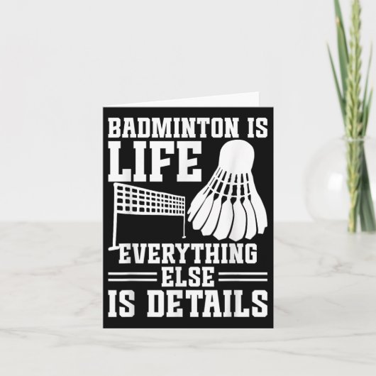 Badminton Match Shuttle is een echte badmintonspel Kaart (Voorkant)
