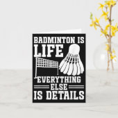 Badminton Match Shuttle is een echte badmintonspel Kaart (Gele Bloem)