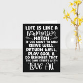 Badminton Match Sport Player Racket Shuttle Games Kaart (Gele Bloem)