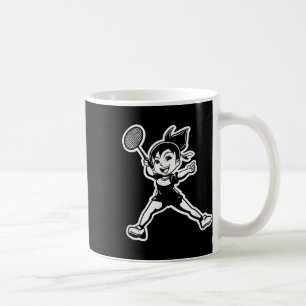 Badminton meisje Comic Shuttle Speler Koffiemok