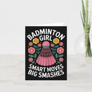Badminton Meisje Shuttle Grappige Badminton  Kaart