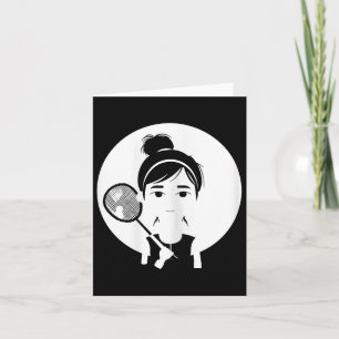 Badminton meisje shuttle speler voor meisjes kaart