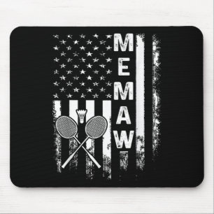 Badminton Memaw Amerikaanse Vlag Vintage Kerstmis  Muismat