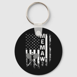Badminton Memaw Amerikaanse Vlag Vintage Kerstmis  Sleutelhanger