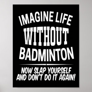 Badminton Men And Women Birdie Player Kids  Poster