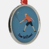 Badminton Metalen Ornament (Rechts)