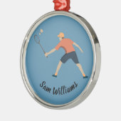 Badminton Metalen Ornament (Links)