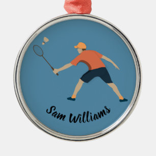 Badminton Metalen Ornament