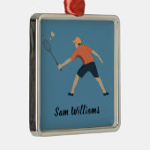 Badminton Metalen Ornament (Rechts)