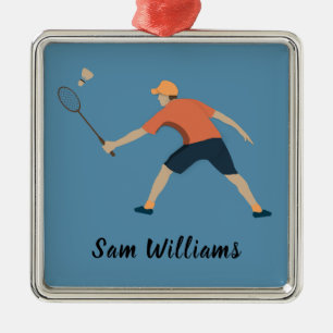 Badminton Metalen Ornament