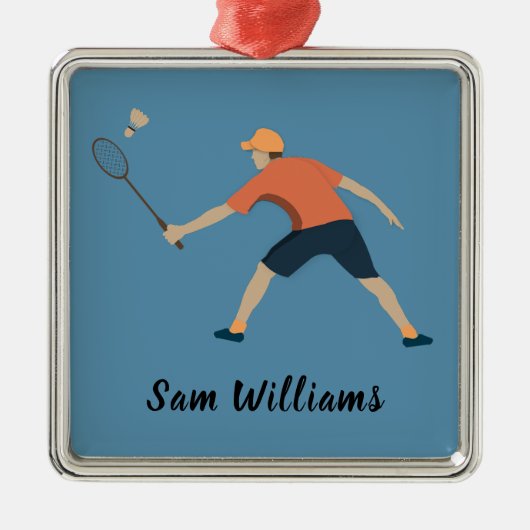 Badminton Metalen Ornament (Voorkant)