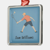 Badminton Metalen Ornament (Links)
