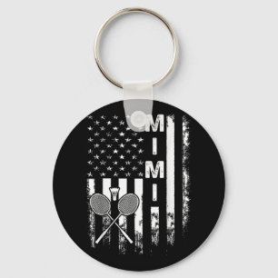 Badminton Mimi Amerikaanse Vlag Vintage Kerstmis X Sleutelhanger