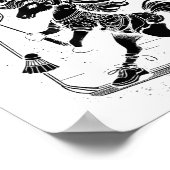 Badminton Mode On Shuttle Racket  Poster (Hoek)