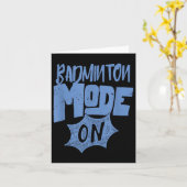 Badminton Modus Aan Grappige Badminton Speler  Kaart (Gele Bloem)