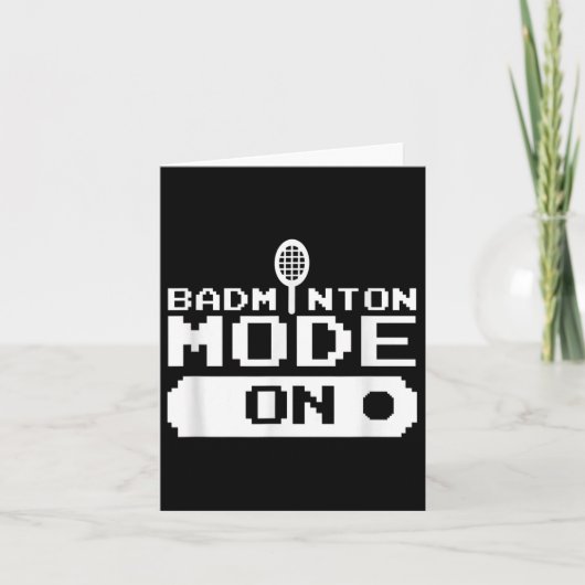 Badminton Modus Aan Team Shuttle Speler Coach Kaart (Voorkant)
