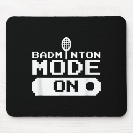 Badminton Modus Aan Team Shuttle Speler Coach Muismat (Voorkant)