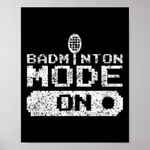 Badminton Modus Aan Team Shuttle Speler Coach Poster