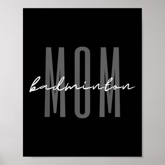 Badminton Moeder Badminton Mama Birdie Moeder Poster (Voorkant)