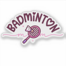 Badminton Moeder Cute Meisjesachtige Sticker