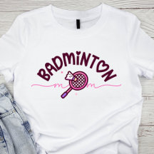 Badminton Moeder Cute Sportieve Moeder Racket en S