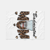 Badminton Moeder Luipaard Grappige Badminton Moede Fleece Deken (Voorkant (Horizontaal))