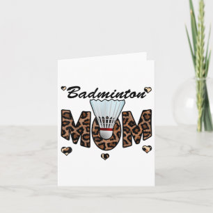 Badminton Moeder Luipaard Grappige Badminton Moede Kaart