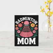Badminton Moeder Shuttle Grappige Badminton Kaart (Gele Bloem)