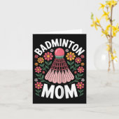 Badminton Moeder Shuttle Grappige Badminton  Kaart (Gele Bloem)