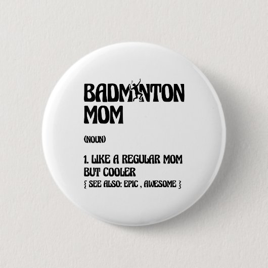 Badminton Moeder Speler Shuttle Ronde Button 5,7 Cm (Voorkant)