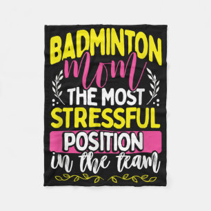 Badminton Moeder T-shirt Voor Vrouwen Echtgenote O Fleece Deken