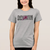 Badminton Moeder Vet Laagjes Tekst Tri-Blend Shirt (Voorkant)
