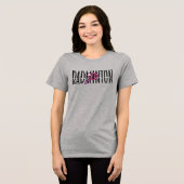 Badminton Moeder Vet Laagjes Tekst Tri-Blend Shirt (Voorkant volledig)