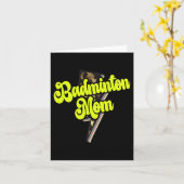 Badminton Mom Leopard Bolt Thunder  Sport Kaart (Gele Bloem)