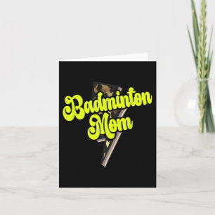 Badminton Mom Leopard Bolt Thunder  Sport Kaart