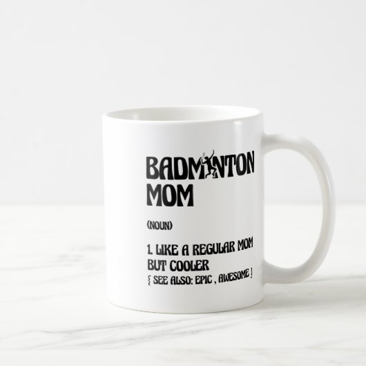Badminton Mom Player Shuttle  Koffiemok (Rechts)