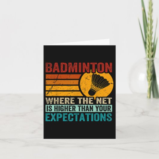 Badminton - Net is hoger dan je verwachtingen Kaart (Voorkant)